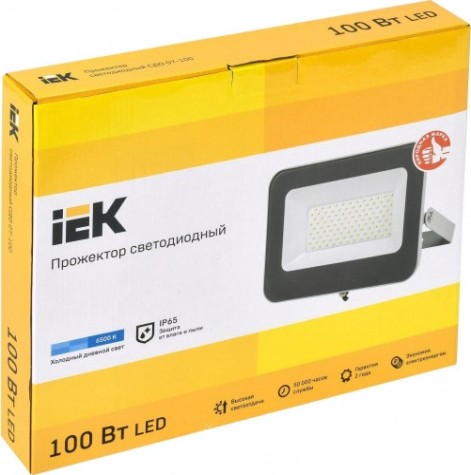 Прожектор IEK СДО 07-100 IP65 6500K серый [LPDO701-100-K03]
