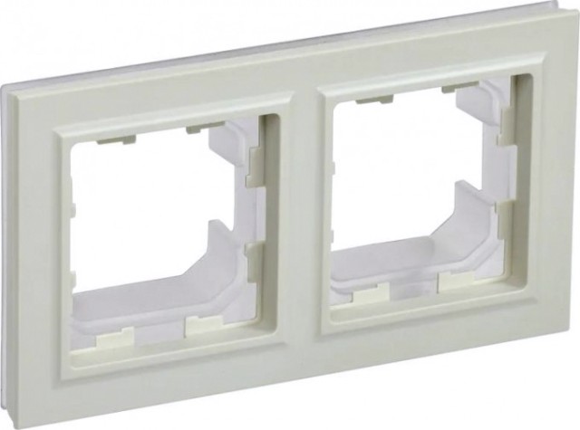 Рамка IEK BRITE РУ-2 2-м ip44 бежевая [BR-M22-44-K10]