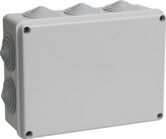 Распаячная коробка IEK КМ41244 оп 190х140х70 ip55 ral7035 (10 гермовводов) [UKO11-190-140-070-K41-55]