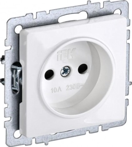 Розетка IEK BRITE РС10-1-0 10а без защ. шторок [BR-R10-10-K01]