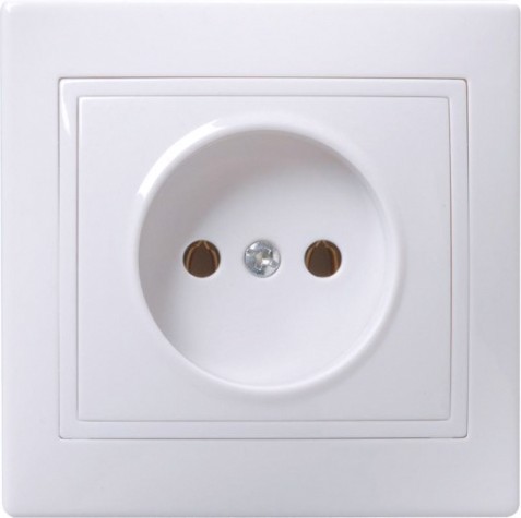 Розетка IEK Кварта 1-м сп 10а ip20 без заземл. бел. [ERK13-K01-10-DM]
