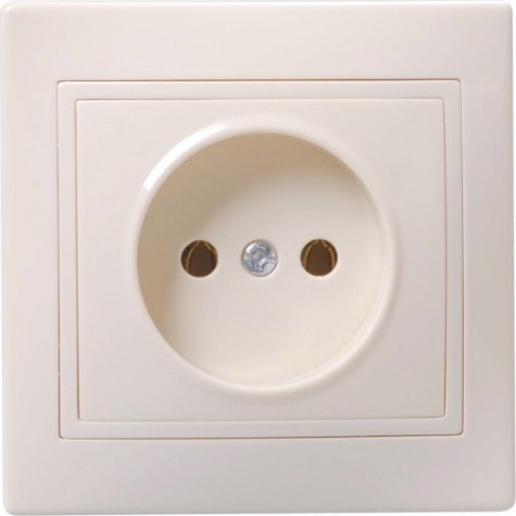 Розетка IEK Кварта 1-м сп 10а ip20 без заземл. крем. [ERK13-K33-10-DM]