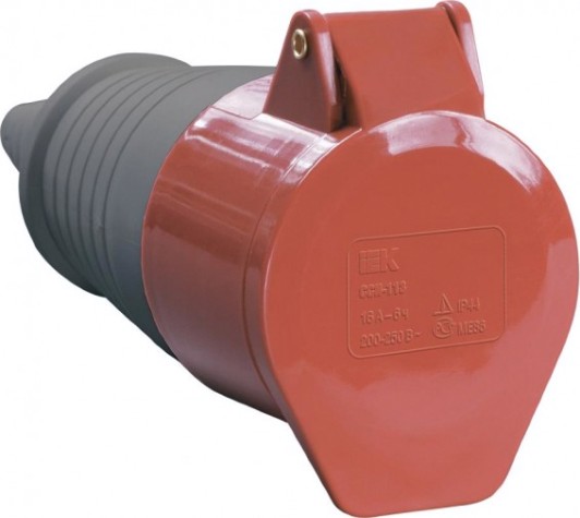 Розетка IEK ССИ-224 кабельная 32а 380в 3p+pе ip44 [PSR22-032-4]