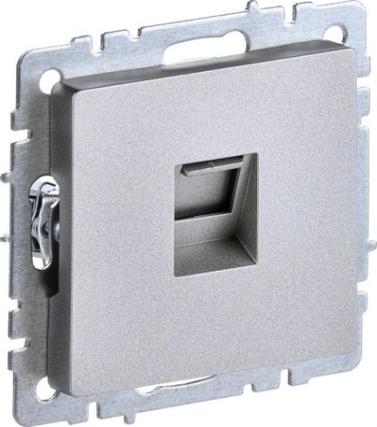 Розетка компьютерная IEK BRITE РК10-БрА RJ45 кат.5E алюм. [BR-K10-1-K47]