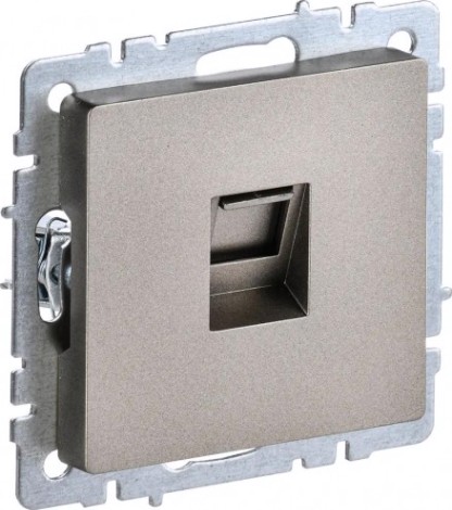 Розетка компьютерная IEK BRITE РК10-БрШ RJ45 кат.5E шампань [BR-K10-1-K37]
