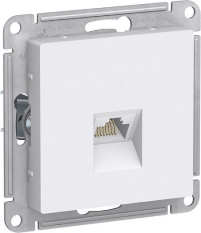 Розетка компьютерная Systeme Electric AtlasDesign RJ45 1-м кат.5e механизм белая [ATN000183]