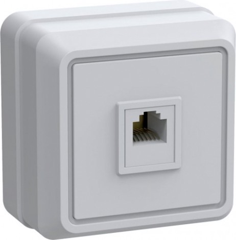 Розетка телефонная IEK Октава РТ20-ОБ 1-м IP20 [ETO10-K01-DC]