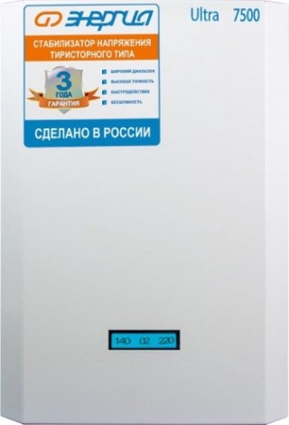 Стабилизатор напряжения однофазный ЭНЕРГИЯ Ultra 7500 [Е0101-0103]
