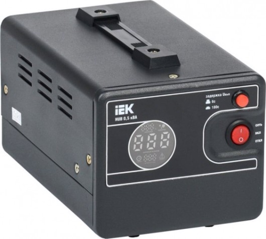 Стабилизатор напряжения однофазный IEK HUB 0.5 кВА [IVS21-1-D05-13]