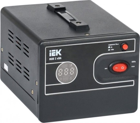 Стабилизатор напряжения однофазный IEK HUB 2 кВА [IVS21-1-002-13]