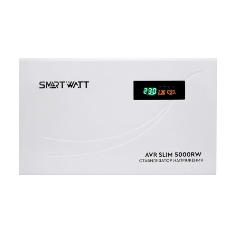 Стабилизатор напряжения однофазный SMARTWATT AVR SLIM 5000RW настенный [AVR SLIM 5000RW]