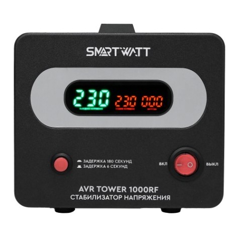 Стабилизатор напряжения однофазный SMARTWATT AVR TOWER 1000RF напольный [AVR TOWER 1000RF]
