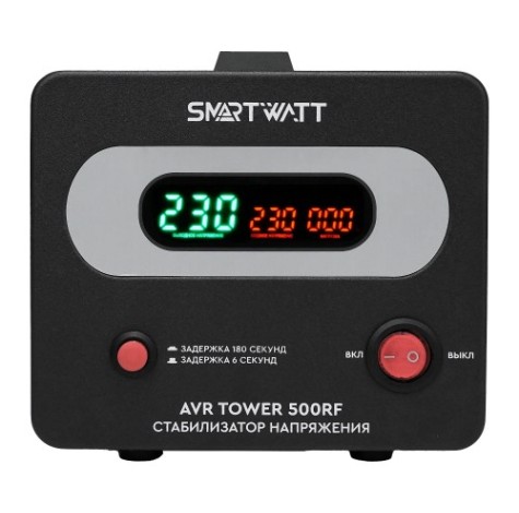 Стабилизатор напряжения однофазный SMARTWATT AVR TOWER 500RF напольный [AVR TOWER 500RF]