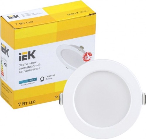 Светильник встраиваемый IEK ДВО 1611 7вт 4000к ip20 [LDVO0-1611-07-4000-K01]
