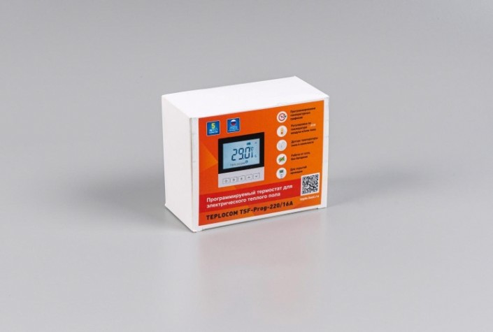Термостат комнатный TEPLOCOM TSF-Prog-220/16A [921]