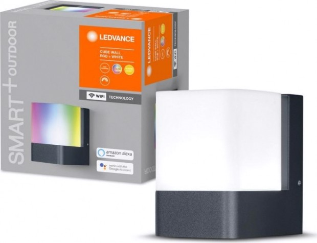 Умный фонарь Ledvance SMART для установки на фасадах outd wifi cube wall rgbw [4058075478114]