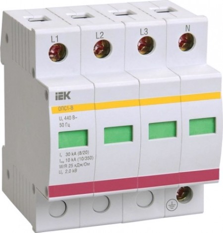 Устройство защиты перенапряжения IEK ОПС1-B 4P [MOP20-4-B]