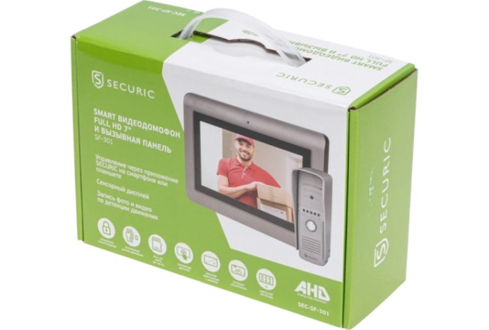 Видеодомофон SECURIC 301 комплект сенсорного Smart full HD 7" [SEC-SF-301]