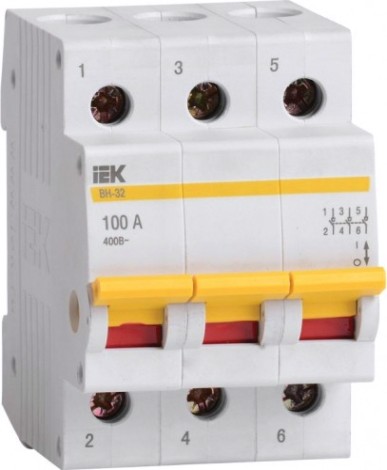 Выключатель нагрузки IEK ВН-32 100А/3П [MNV10-3-100]