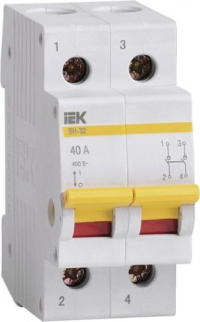 Выключатель нагрузки IEK ВН-32 40А/2П [MNV10-2-040]