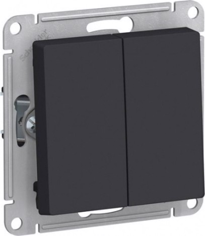 Выключатель проходной Systeme Electric AtlasDesign 2-кл. (сх. 6/2) 10ax карбон [ATN001065]