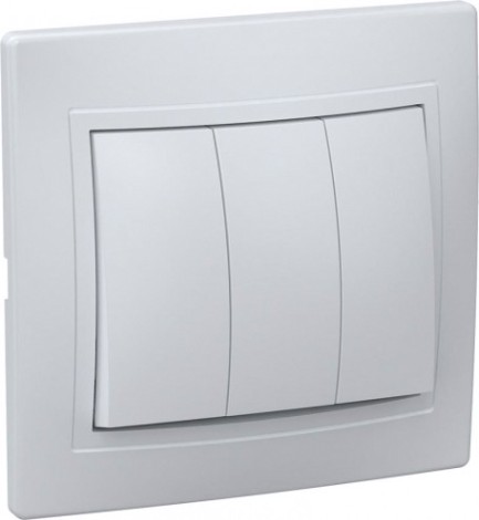 Выключатель трехклавишный IEK Кварта ВС10-3-0-ККм 10А IP20 кремовый [EVK30-K33-10-DM]