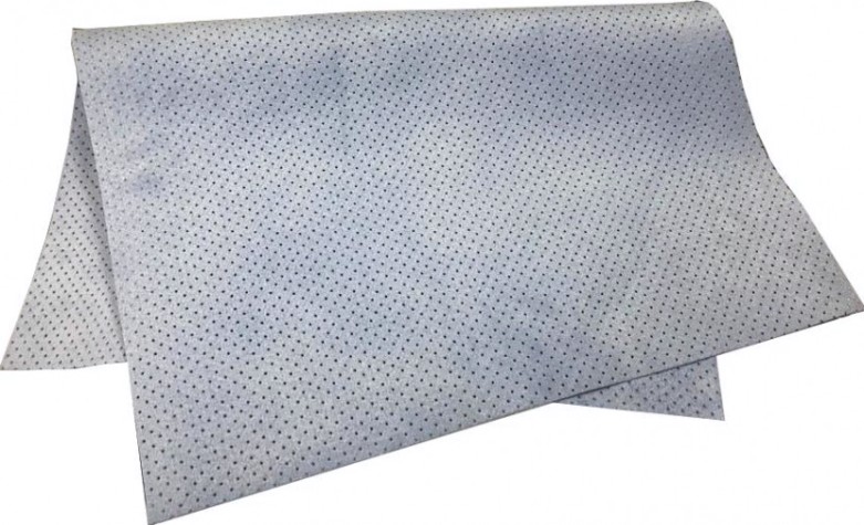 Замша искусственная Comet PVC 300 gsm (40х55 см), перфорированная голубая [300P]